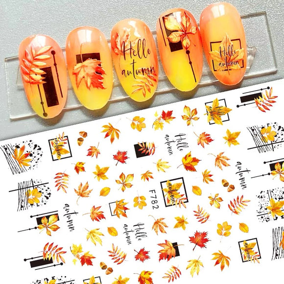 Fall Leaves Nail Sticker
