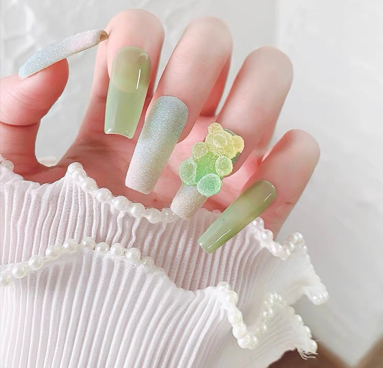 Small Gummy Bear Nail Art Decals Supplies Short Natural Nails