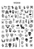 Halloween Skull Nail Sticker