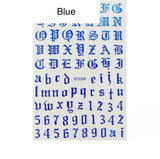 Letters & Numbers Nail Stickers