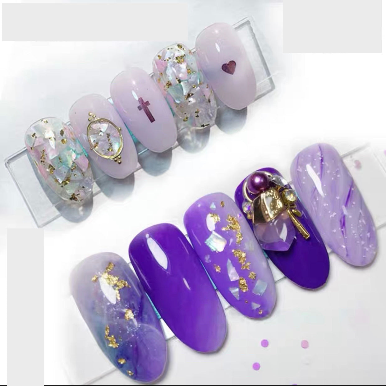 Nail Art Ungu That Shines Bright